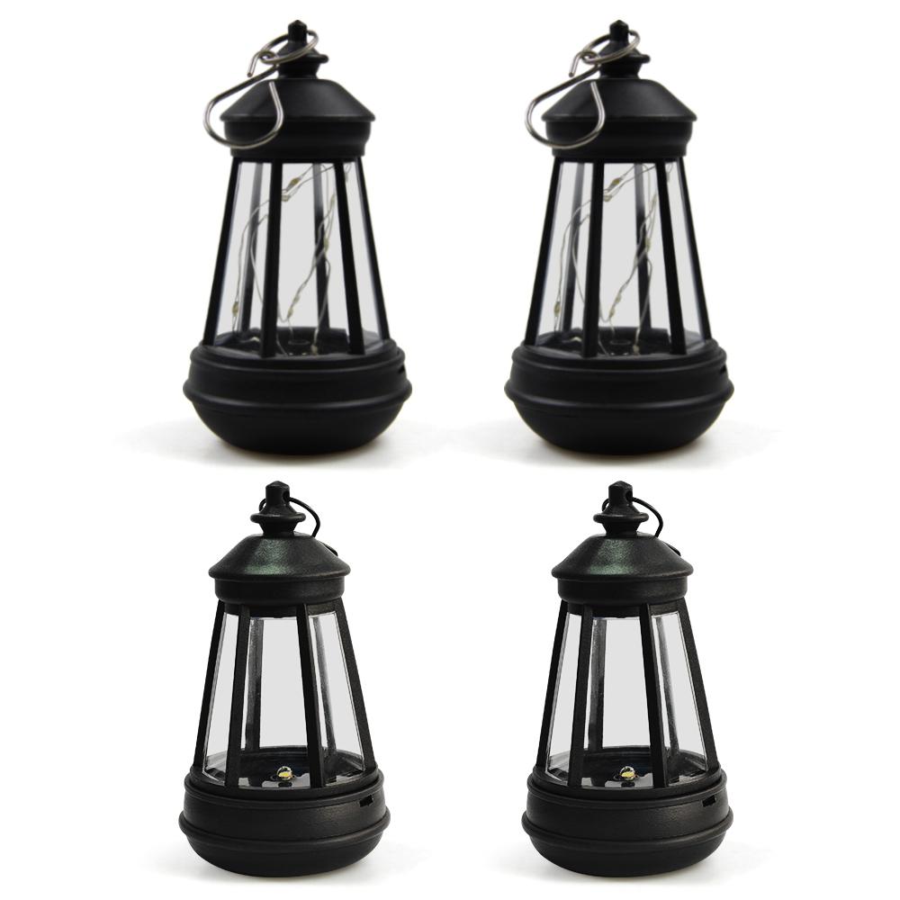 Retro Kerosinlampe Wasserdichte Solarkerzenlaterne LED Landschaft Hof Hängelichter Außen Garten Dekoration