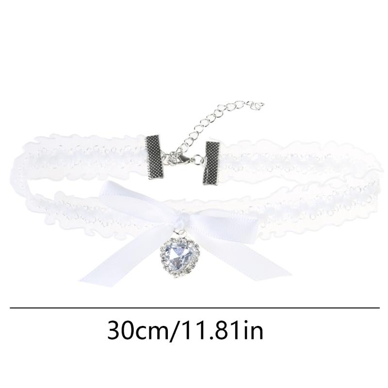 Lolit Choker Necklace Bows Choker Lace Choker Necklace Ribbon Choker Goth Choker Gothic Necklace Lolit Lace Collar
