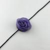 Stylish Rose Pendant Necklace Colorful Floral Shape Clavicle Chain Fashionable Jewelry Blossom Charm Neckchain Ornament