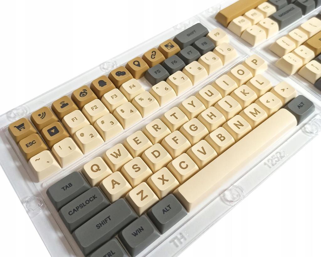 Shimmer Custom Keycaps Set PBT Keycap Space Esc White Gray + Puller