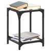 VidaXL Coffee Table with Transparent Glass Top 30x30x40 Cm Steel, Side Table, Living Room Table, Tea Table, End Table 845954