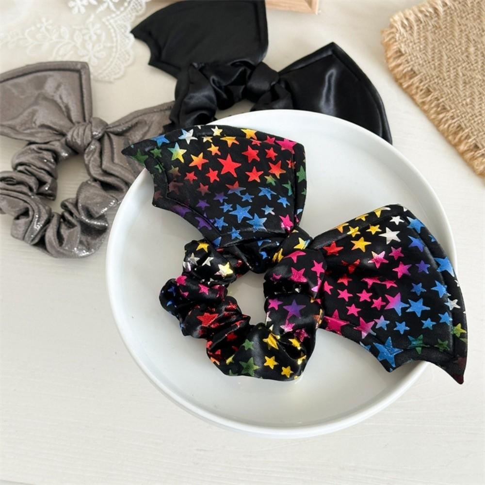 Gothic Bat Scrunchie Star Spider Web Hair Tie Creative Halloween Hair Bow  Masquerades