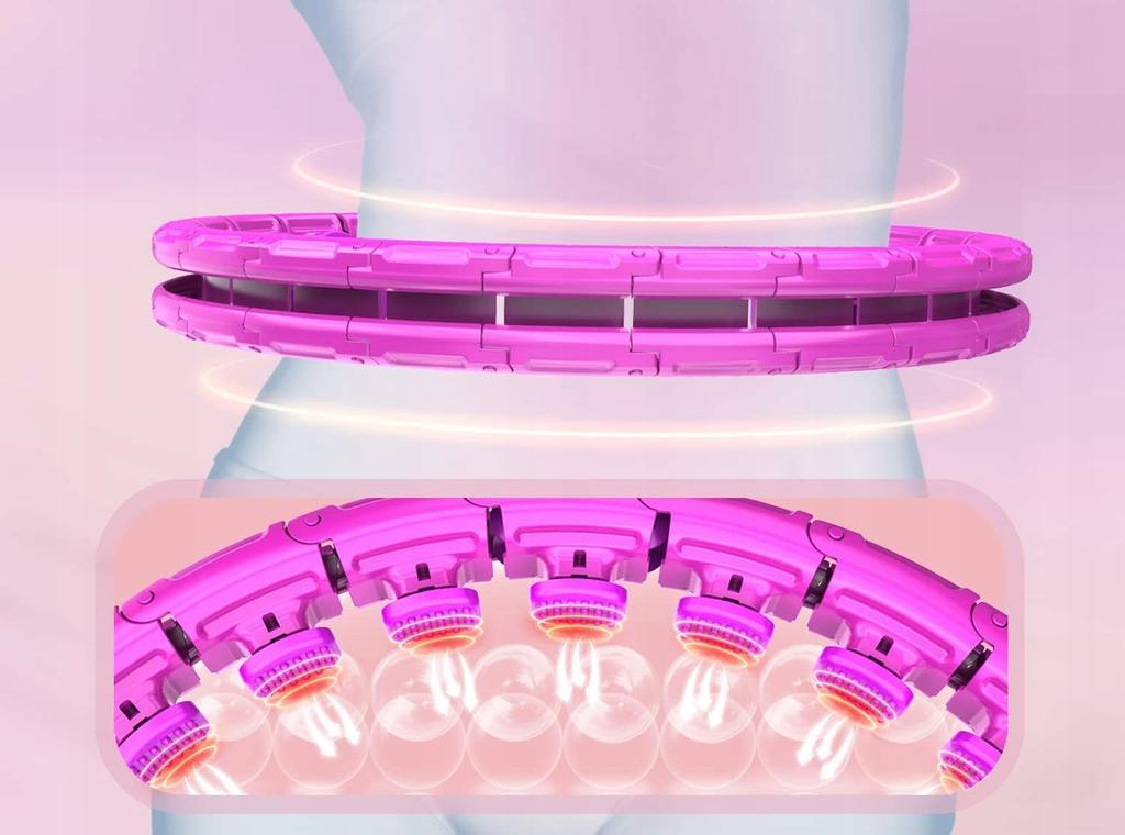 Hula Hoop with Weighted Studs Slimming Fitness Foldable Smart Fit
