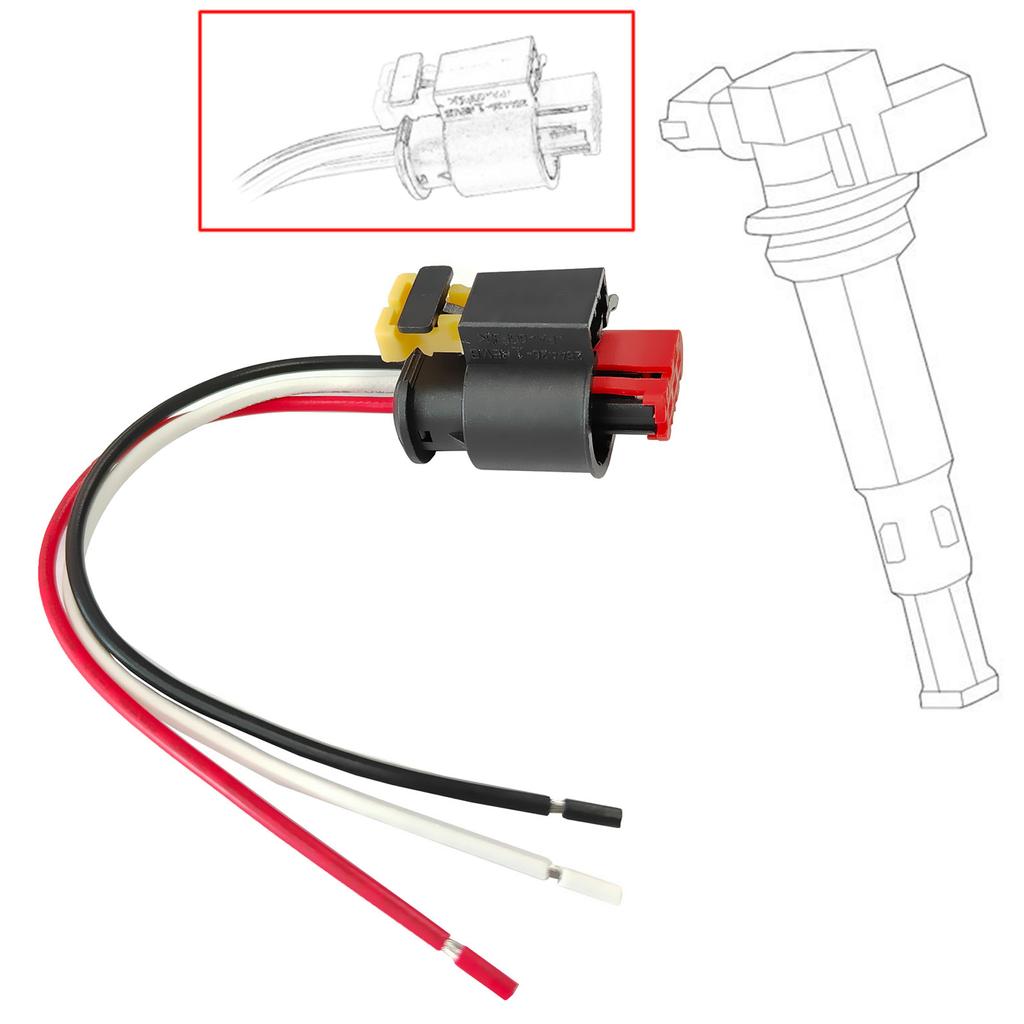2x Für Lancia Ypsilon II III 1,2 1,4 0,9 0,1 Delta Musa 3-Wege-Zündspule Kabelbaum Connector Reparatur Stecker Kabel 71752816