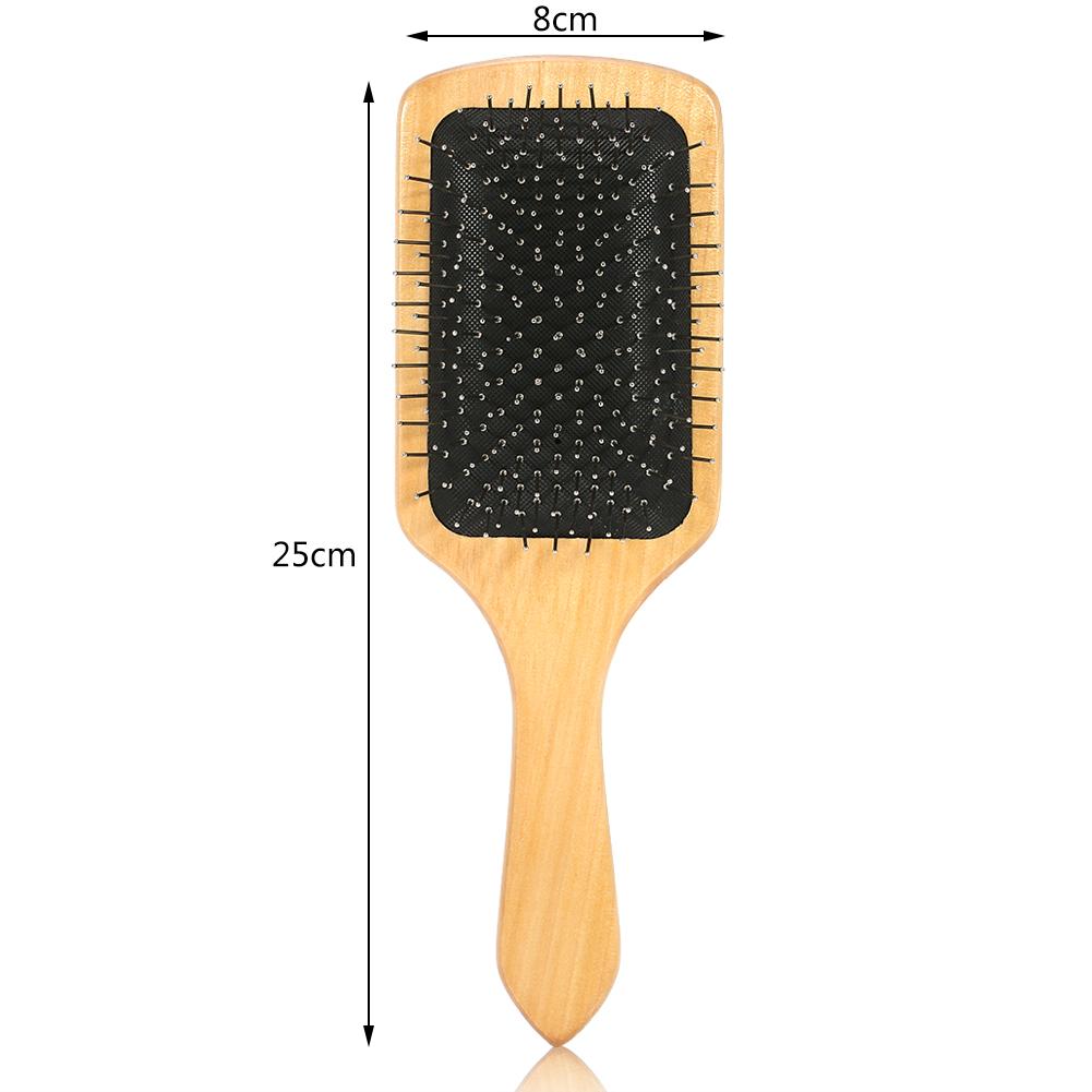 Simple Lady Female Wood Steel Needle Hairdressing Hair Care Healthy Scalp Massage Comb