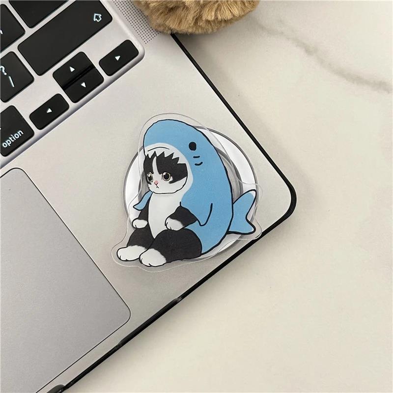 Korea Cartoon Cute Cat Kitten for Magsafe Magnetic Phone Griptok Grip Tok Stand for IPhone Foldable Wireless Charge Case Holder 5