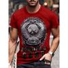 Heren 3D Geprint T-shirt Korte Mouw Ronde Hals Pullover casual top