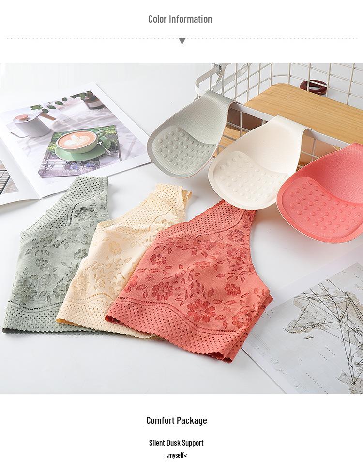 Women's Seamless Lace Back Sports Bra - No Underwire, Breathable & Thin