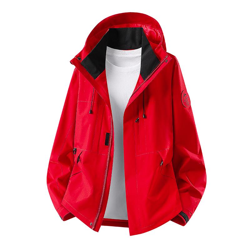 Унисекс ветровка 3-в-1 с капюшоном 2026: Универсальная уличная куртка S