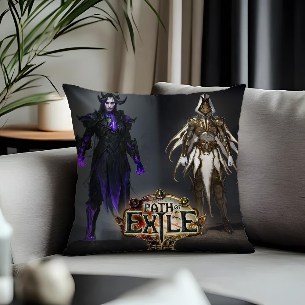 New Ppath of Exileew Cushion Cover Antidustmite Pillowcase Invisible Zipper Silky Short Plush Sofa Cushion Cover