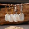 S925 Sterling Silver Inlaid Natural Baroque Pearl Stud Earrings Women'S Personality Exaggerated Earrings