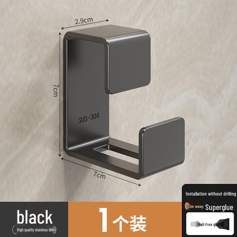 Punch-Free Bathroom & Kitchen Storage Rack with Hooks - Hanging Basin Organizer