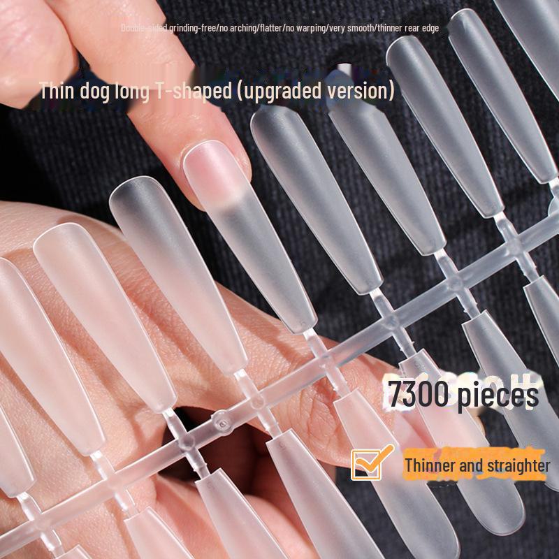 Ultra-Thin Frosted Nail Stickers: Full & Half Styles, Traceless, Extra Long, No Grinding Needed
