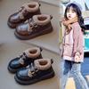 Girls Small Leather Shoes Autumn and Winter 2025 New Velvet Children's Princess Doudou Shoes Medium and Older Children's Warm Girls Cotton Shoes