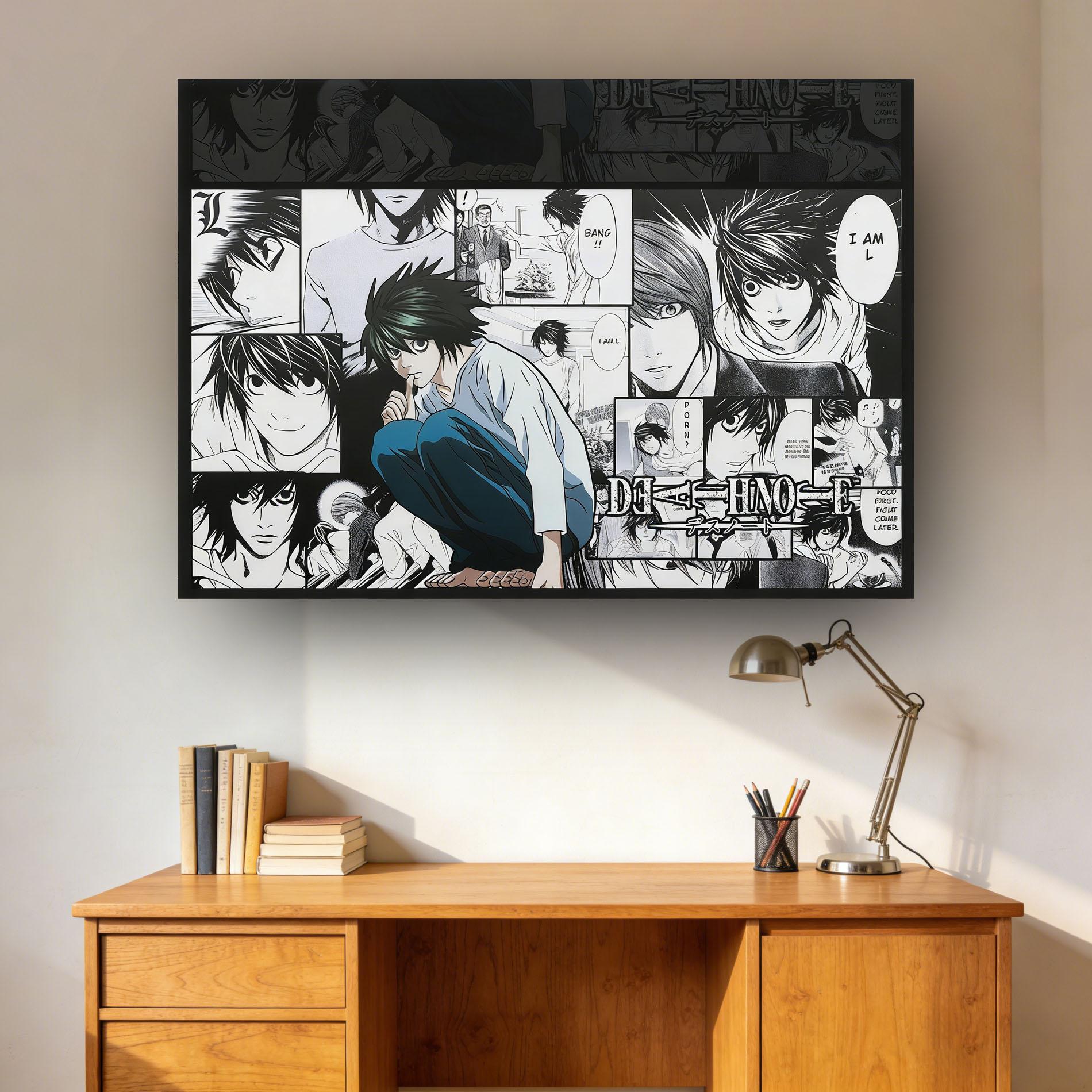 

DDeath Note L Theme Tapestry Wall Hanging for Bedroom Dorm And Party Decor Aesthetic Wall Art Perfect Gift for Friends 74x94cm(29x37in)