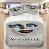 Horror Annabelles Creation Bedding (1 * duvet cover + 2 * pillowcase, without core) 2D Flat Soft and comfortable Bedding set Christmas birthday gift