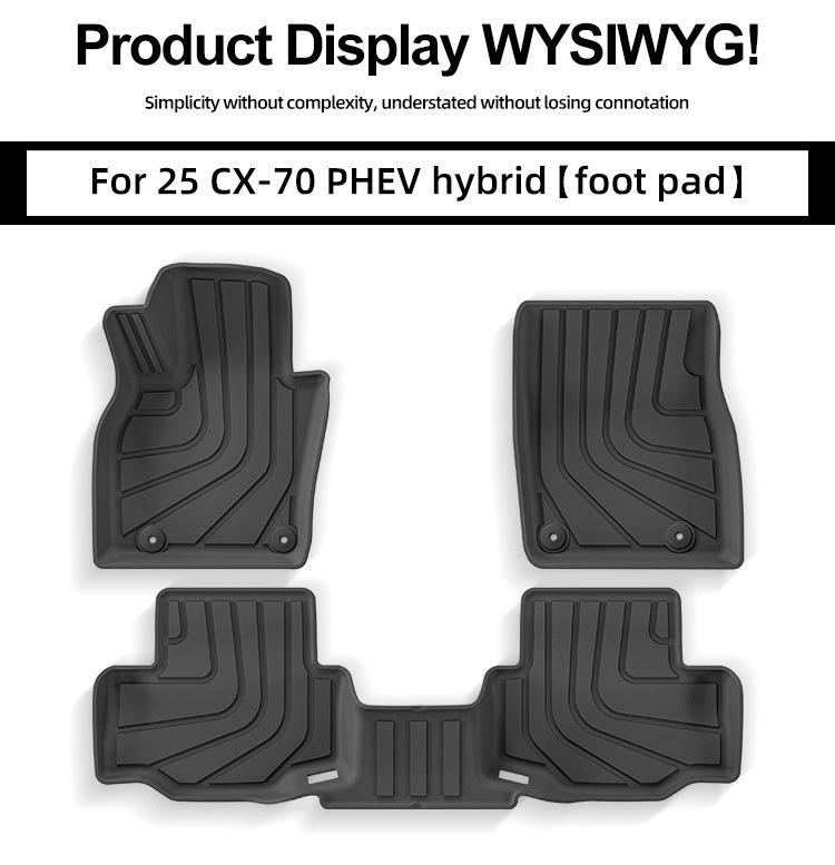 Eco-Friendly TPE Floor and Trunk Mats for 25 Mazda CX-70 Models