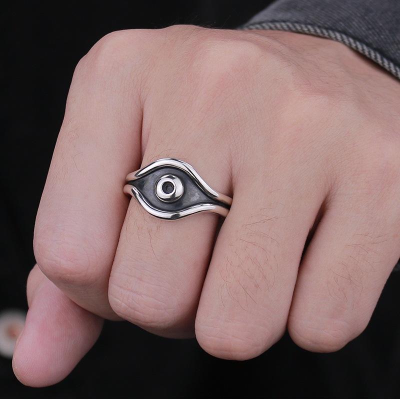 Vintage Augenöffnungsring für Männer und Frauen, Stilvolles und personalisiertes Punk-Stil Handgefertigtes Geschenk
