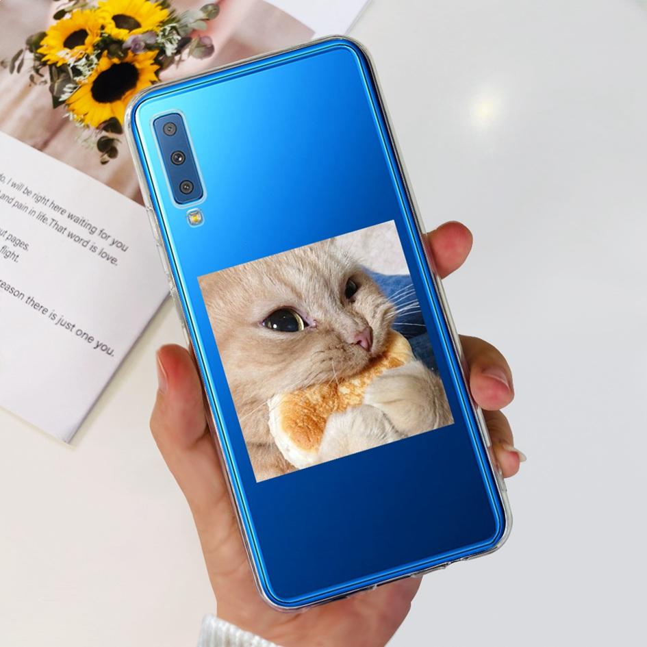 Silicone Cover For Samsung Galaxy A7 2018 Case A750 A750F Case Clear TPU Fashion Phone Case For Samsung A 7 2018 SM-A750F Fundas