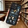 Cute Sea Creatures Pattern Soft TPU Phone Case for iPhone 17 16 15 14 13 12 11 Pro Max Plus Shockproof Anti-Slip Cover