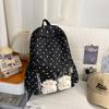 Schoolbag1011 New Korean Style High Aesthetic INS Cute Cute Pain Bag Fresh Polka Dot Academy Style Student Backpack