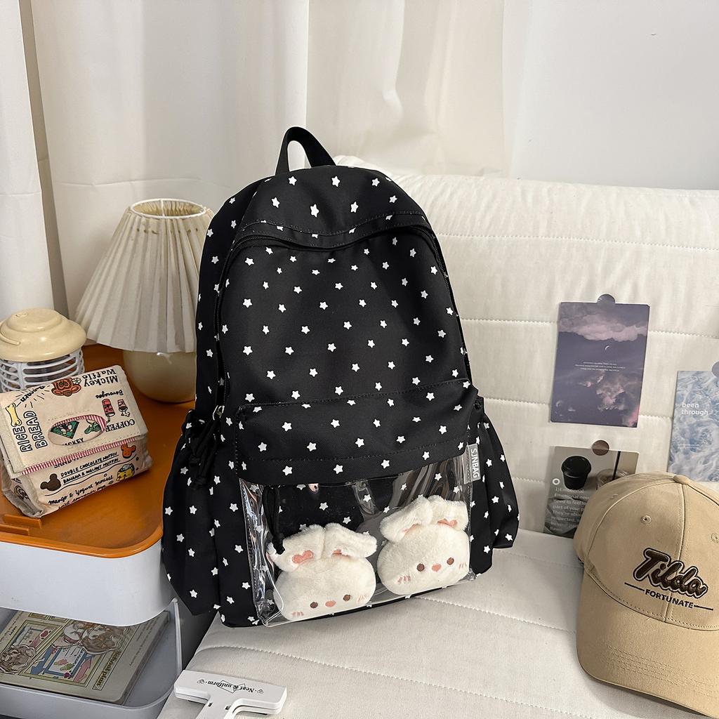 Schoolbag1011 New Korean Style High Aesthetic INS Cute Cute Pain Bag Fresh Polka Dot Academy Style Student Backpack
