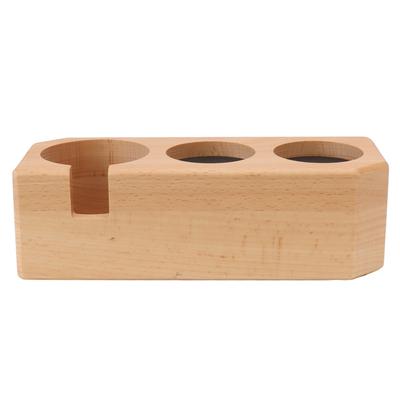 Station de bourrage en bois de hêtre avec tapis antidérapant pour accessoires de bar à café L