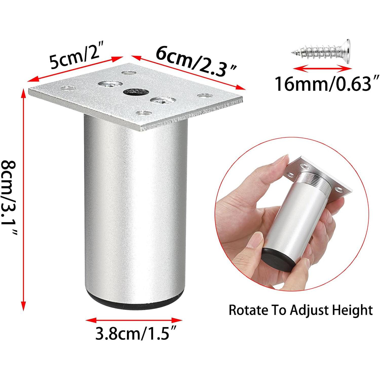 4 шт. Ножки для мебели из нержавеющей стали, Металлические регулируемые ножки, для ножек стола шкафа, Ножки дивана, Запасные ножки для мебели