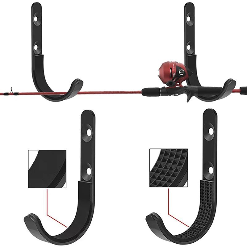 Rod Rack Stainless Steels Fishing Pole Hooks Rack Holder Wall Mount Hangers Multifunctional Storage Rack Stand Hook