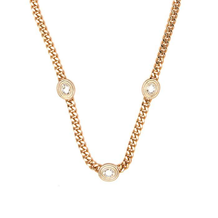 Collier - LUXENTER - Odray - Zircone brillante - Fini or jaune 18 carats - Alliage métallique