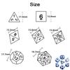 Dice Set Retro Color Plastic Cube Black Blue Orange 7pcs Set for DND Board Game Entertainment  Accessories