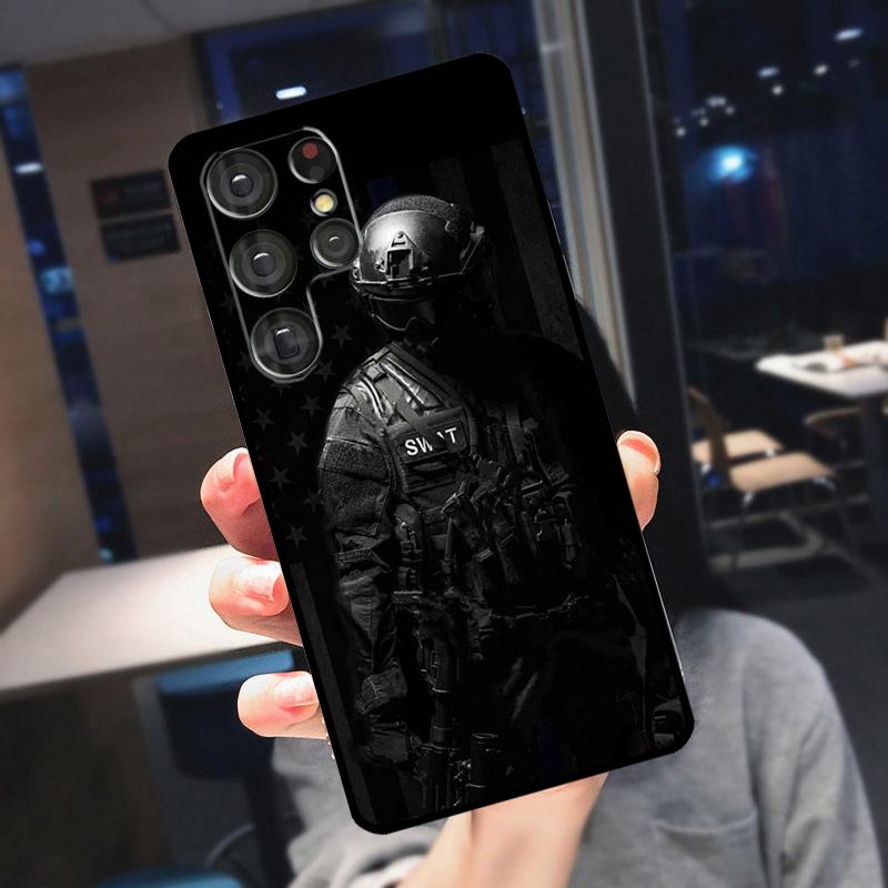 Police Symbol Cover For Samsung Galaxy S25 Ultra S24 S22 S21 S23 Plus S20 FE S9 S10 S24 FE Phone Case