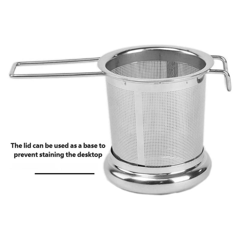 Removable Tea Infuser Stainless Steel Tea Strainer Cover for Dust Protections and Effortlessly Cleaning Brewing Filter