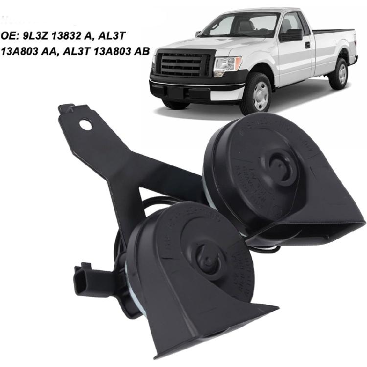 Replacement Horn System 9L3Z-13832-A Clear Sound Horn Assembly Automotive Horn Upgrades for Enhances Driving Safety