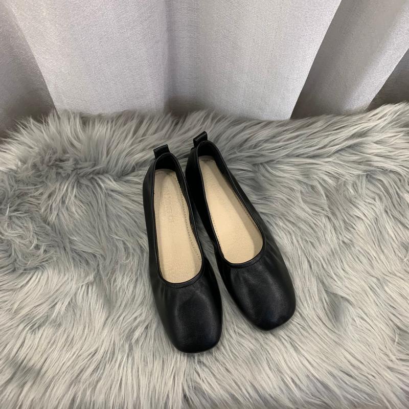 soft bottom elastic band ballet flats women square toe moccasins casual design spring summer single leather shoes woman loafers