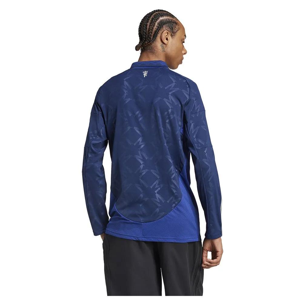 Adidas Manchester United 24/25 Away Soccer Training Jersey Long Sleeve Indigo