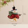 Metal Christmas Hanging Ornament Lightweight Christmas Sweater Ornament Character Candy Cane Ornament Festive For Christmas Tree