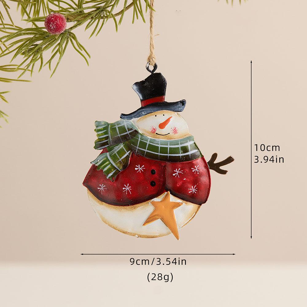 Metal Christmas Hanging Ornament Lightweight Christmas Sweater Ornament Character Candy Cane Ornament Festive For Christmas Tree
