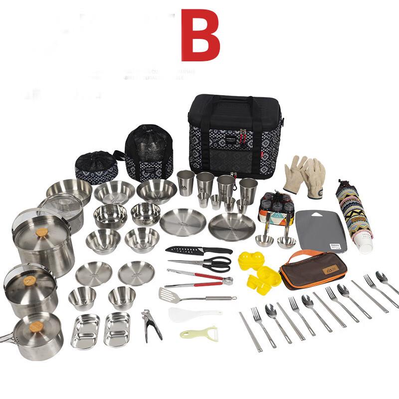 Outdoor Camping Cookware and Dinnerware Set 18x13