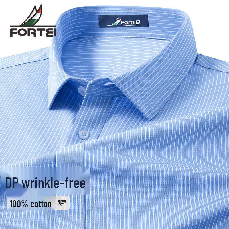 Men s Wrinkle-Free Pure Cotton Striped Shirt 43