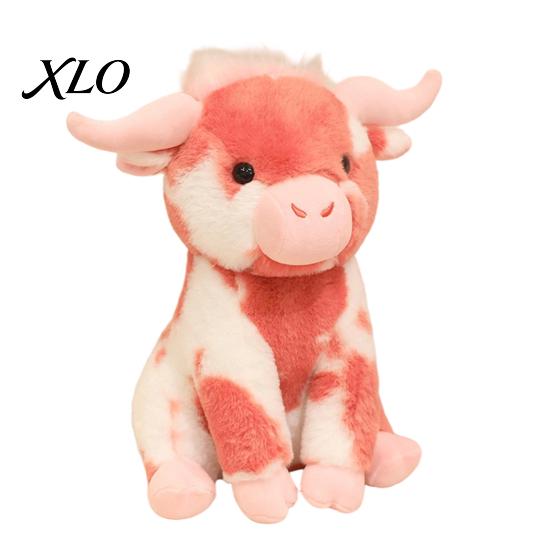Soft Nursery Room Decoration Highland Cow Stuffed Animal Toy, Plush Scottish Cattle Doll, Fluffy Pillow Toy Cute Farm Doll Present for Adults