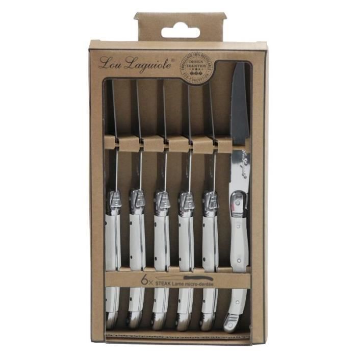 Rustikal - Steakmesser-Set Perle