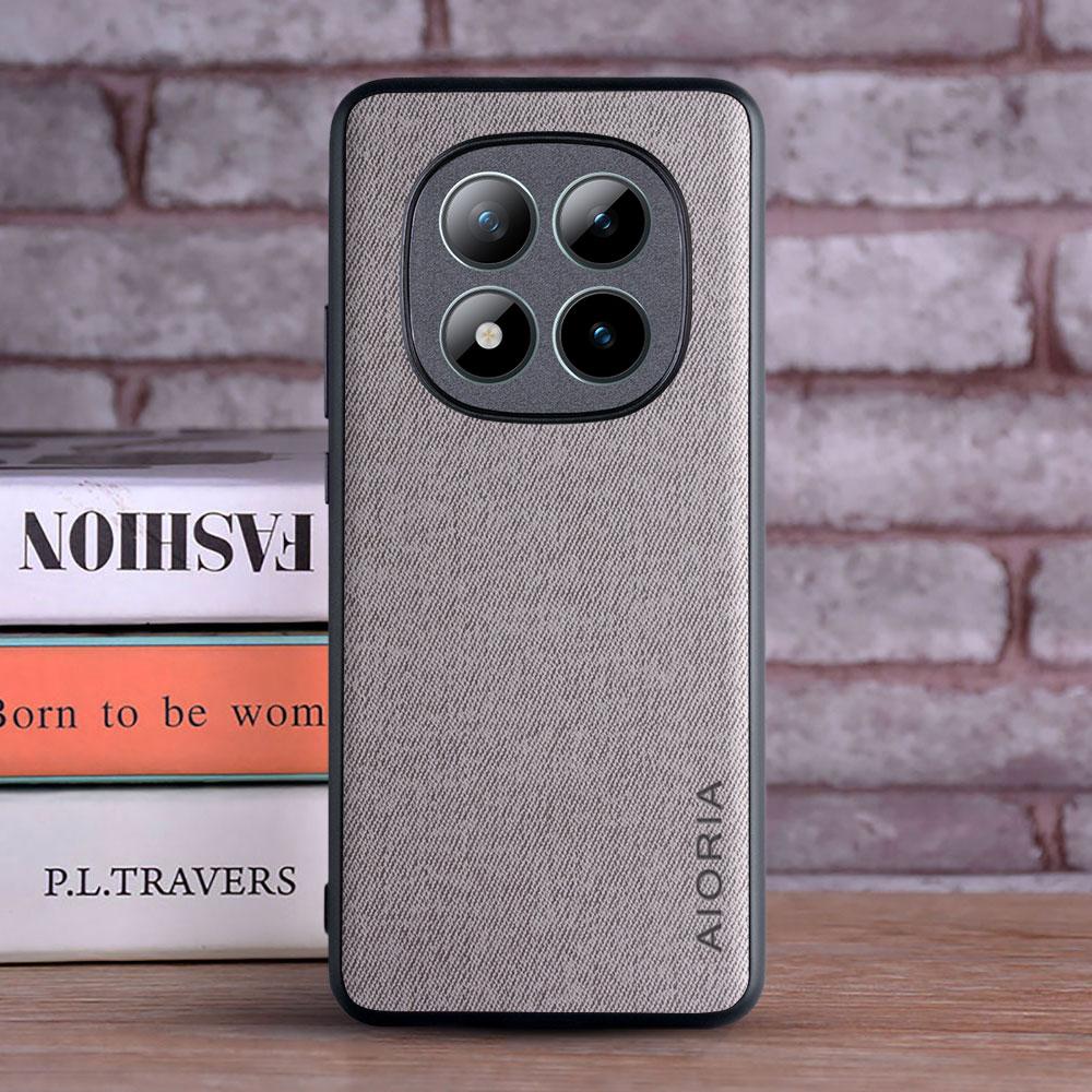Custodia per Xiaomi Redmi Note 15 Pro Plus 4G 5G Pelle Tessile Moda Morbido TPU Duro PC Materiale 3 in 1 per Custodia Redmi Note 15