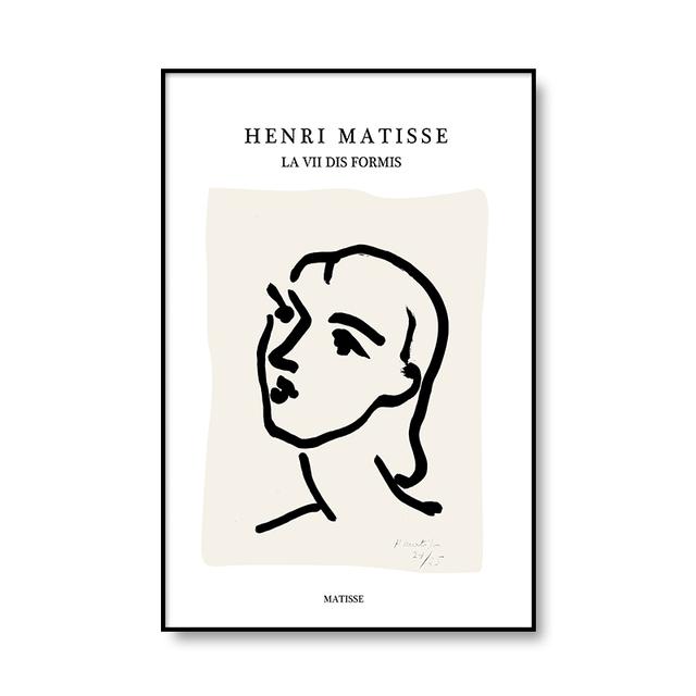 Matisse Simple Line Drawing Poster Modigliani Retro Women Portraits Nordic Wall Art Painting Canvas Pictures Print Home Decor