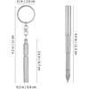Ciieeo Key Chain Telescopic Pen: Stainless Steel Ballpoint Pens Retractable Pocket Mini Pens Signature Pen with Key Ring for Business Office School