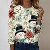 Long Sleeve Shirts For Women Cute Print Graphic Tees Blouses Casual Plus Size Basic Tops Pullover