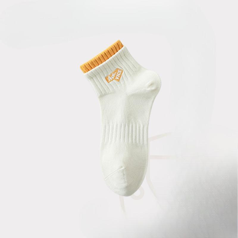 Women's Spring and Summer Dopamine Mid-calf Socks, Trendy Double-slit Student Sports Socks