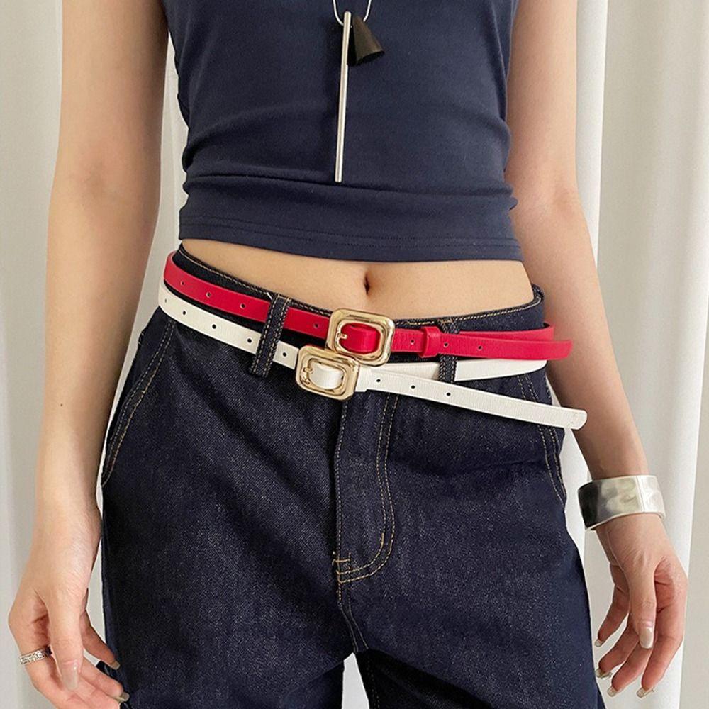 Thin Y2k Waist Belt Designer Dress Jeans Belt Ins Style Women's Belt  Spicy Girls