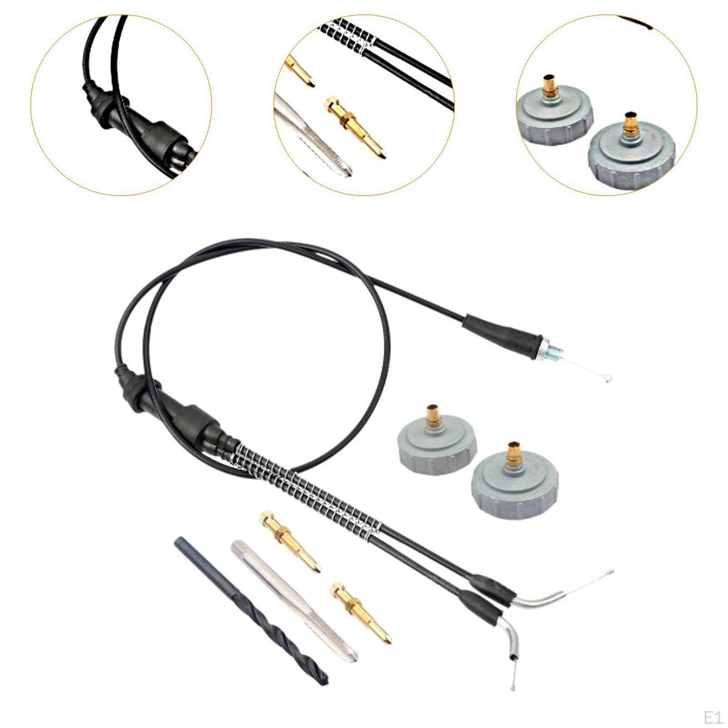 Motorcycle Throttle Cable Upgrade Kit Thread ATV Accessories with Mounting Top Cap Repair Tools for