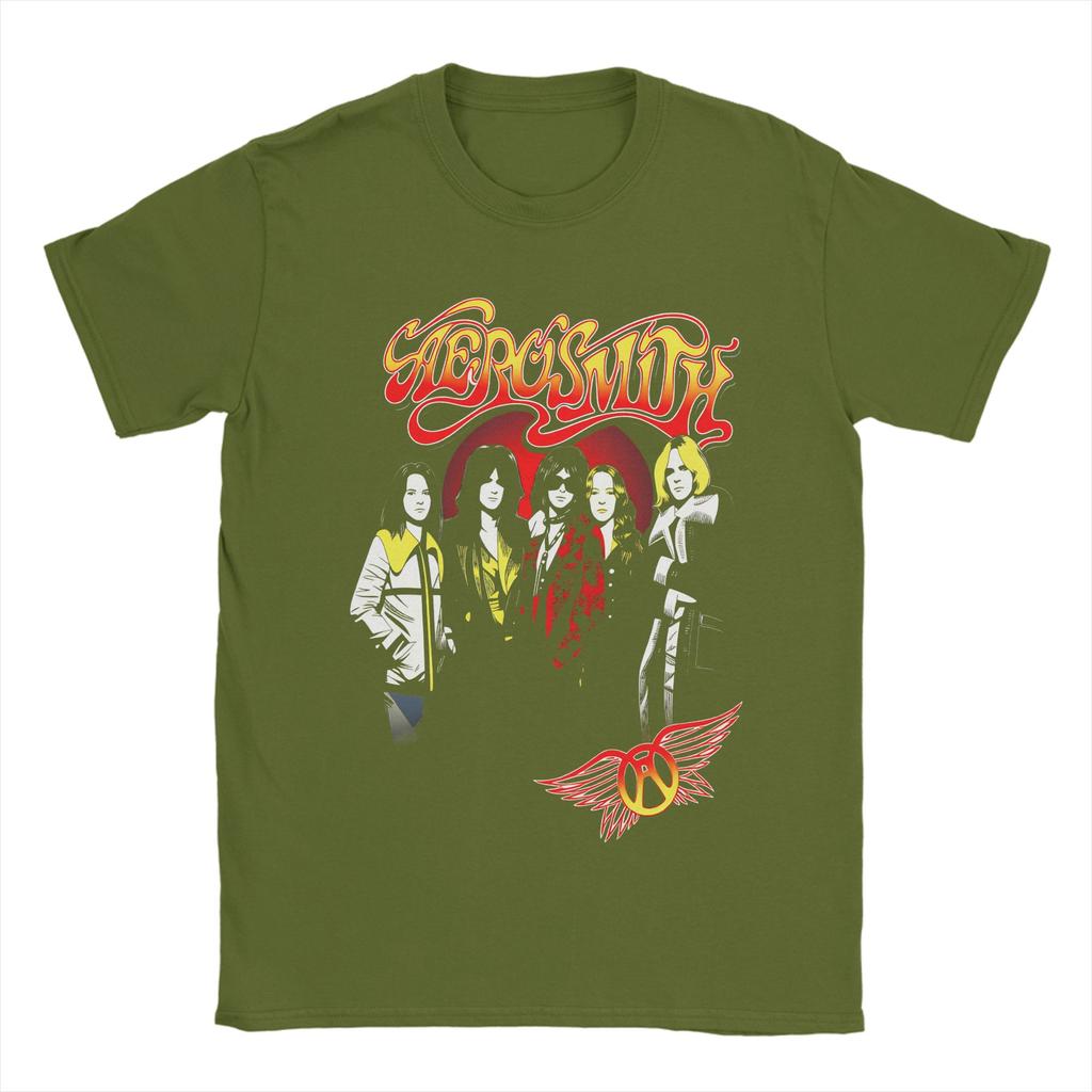 Aerosmith Tour Cotton TShirt For Mens Summer  Y2K Casual TShirts ONeck Hippie Tee Shirt Plus Size Print Tops
